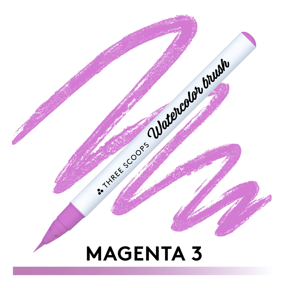 Watercolor brush - Magenta 3