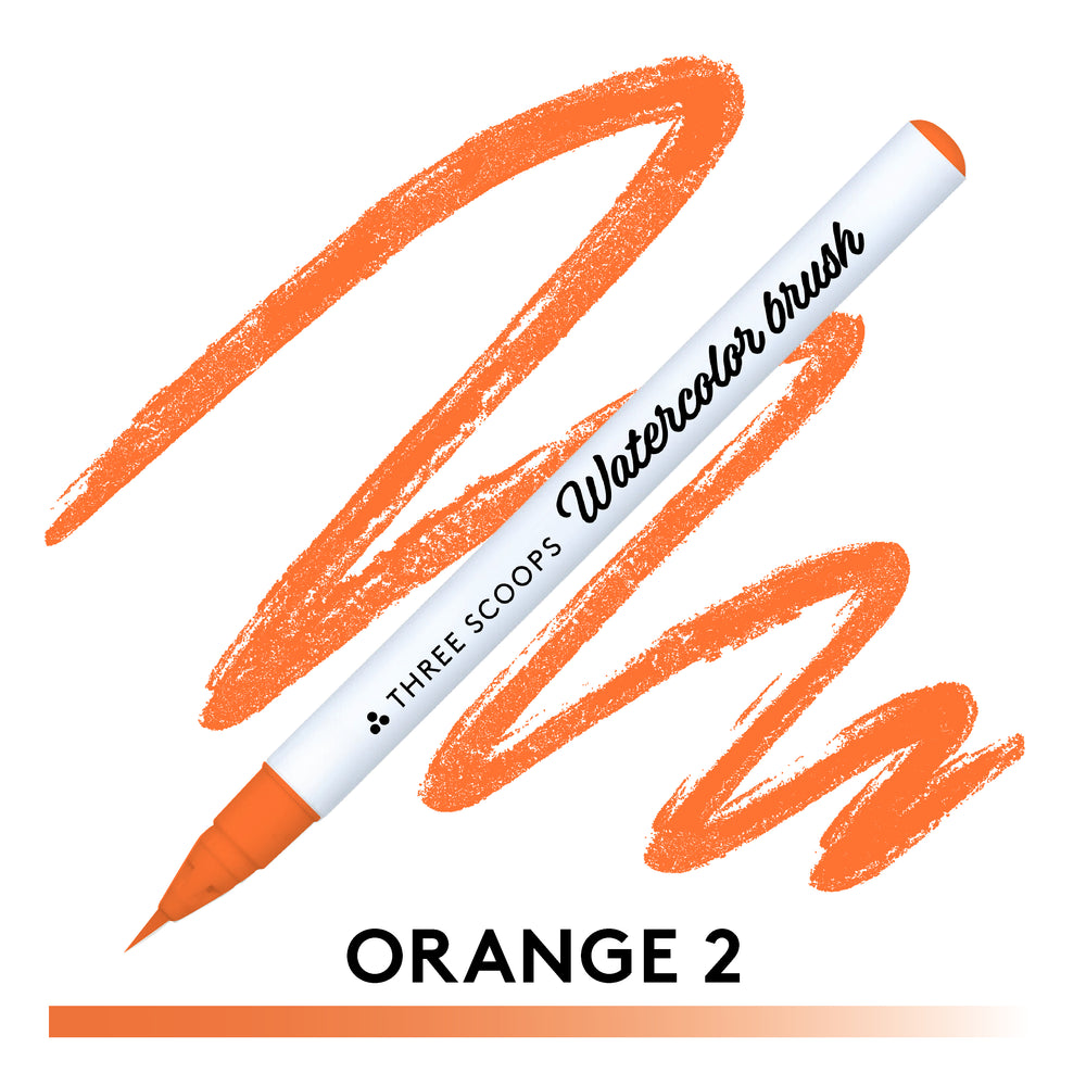 Watercolor brush - Orange 2