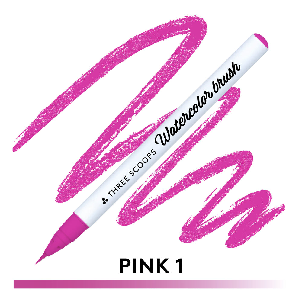 Watercolor brush - Pink 1