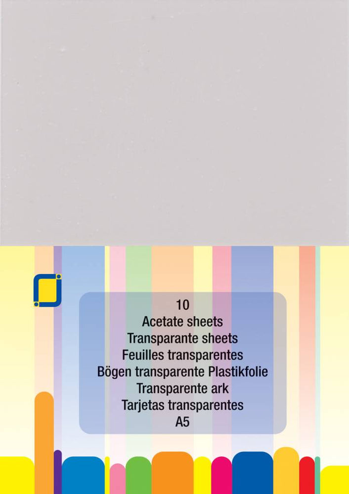 Kraftigt transparent plastfolie - A5 - 10 ark