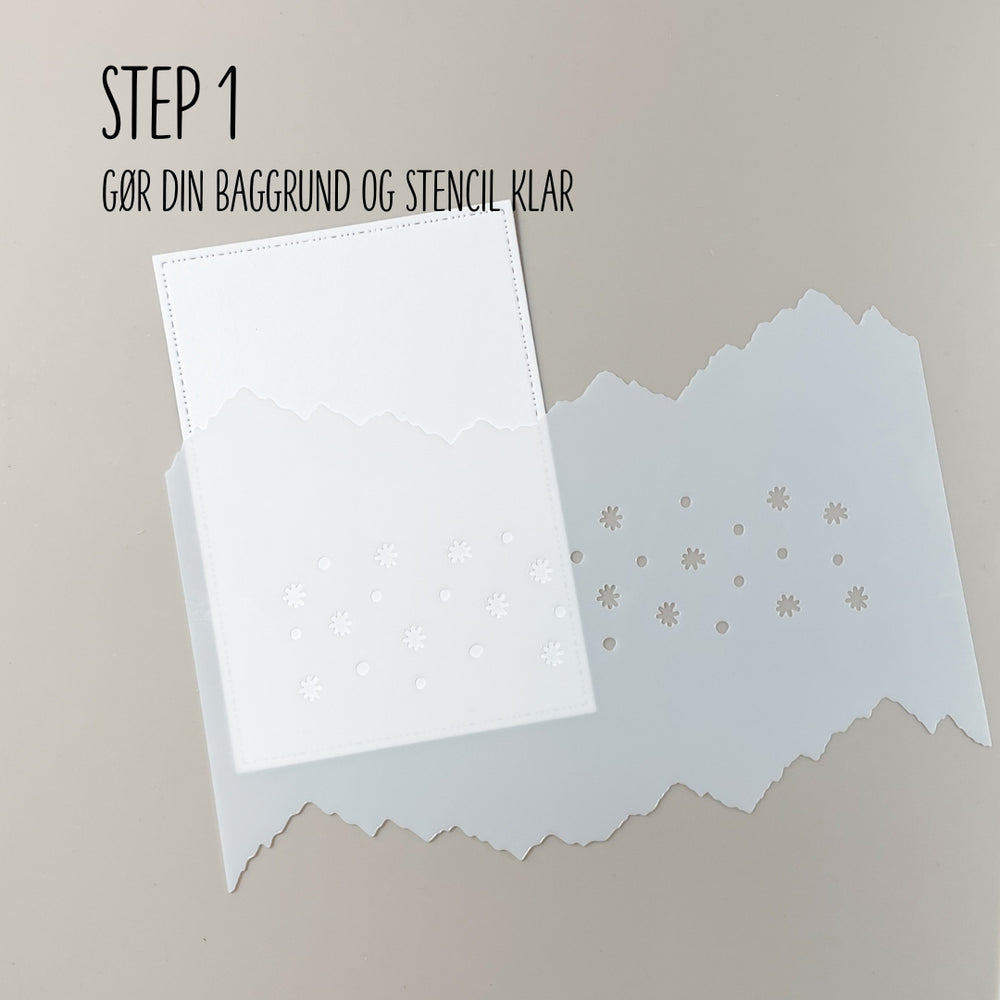 Startpakke Stencil og Oxide - Træer & Bjerge