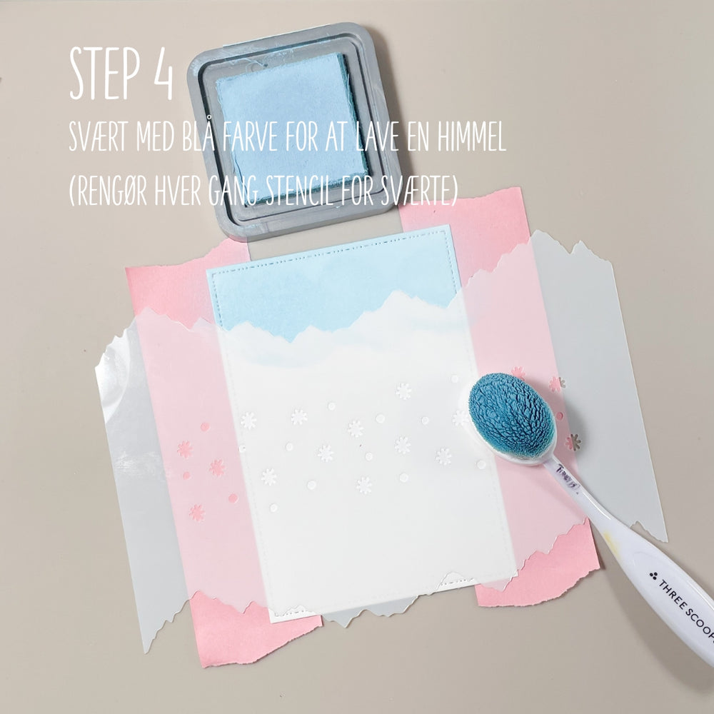 Startpakke Stencil og Oxide - Træer & Bjerge