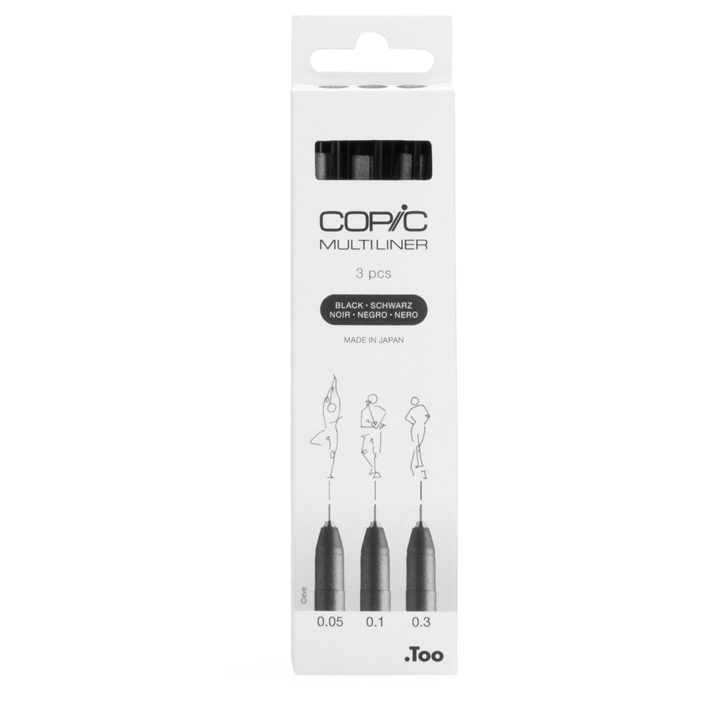 Copic Multiliner Set 3 pcs. 0,05-0,3 - Black