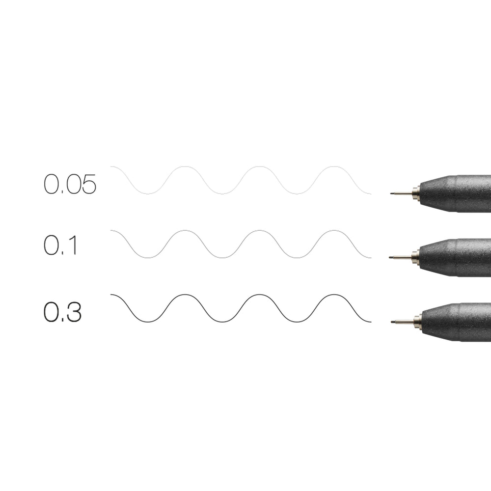 Copic Multiliner Set 3 pcs. 0,05-0,3 - Black