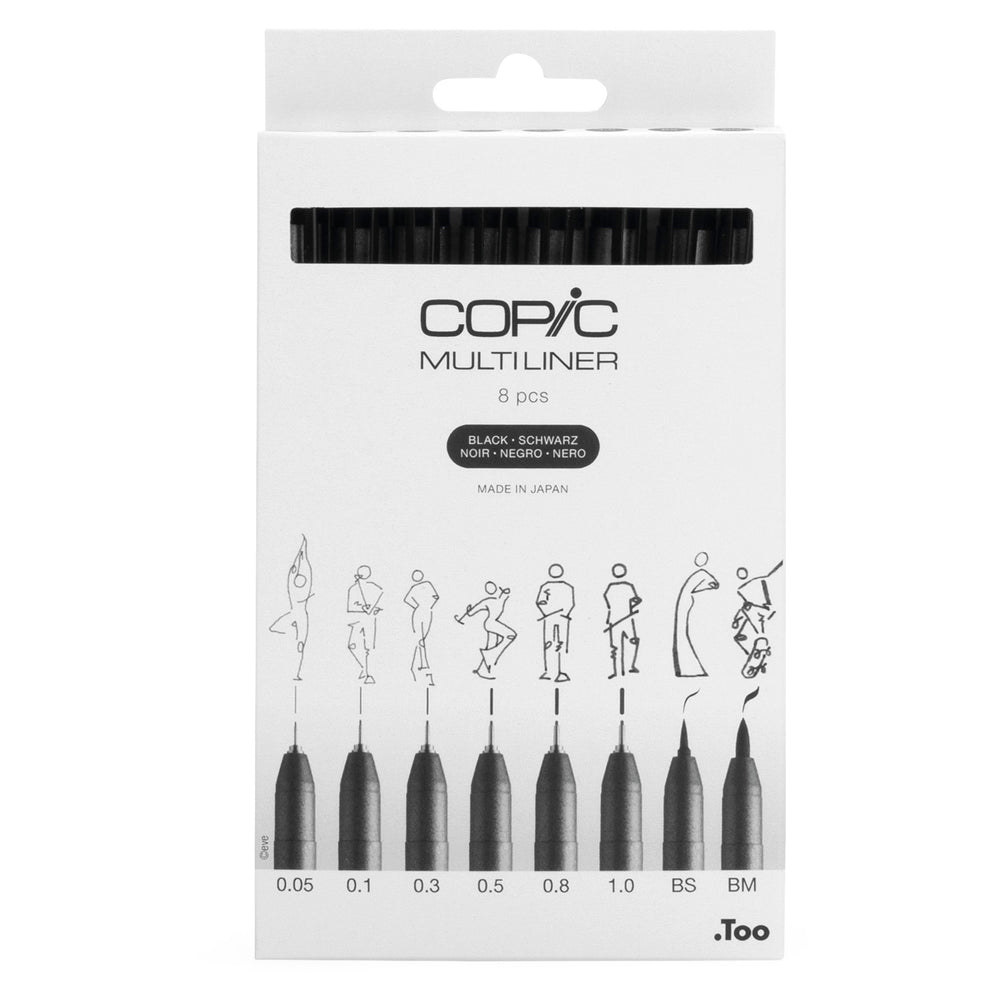 Copic Multiliner Set 8 pcs. - Black