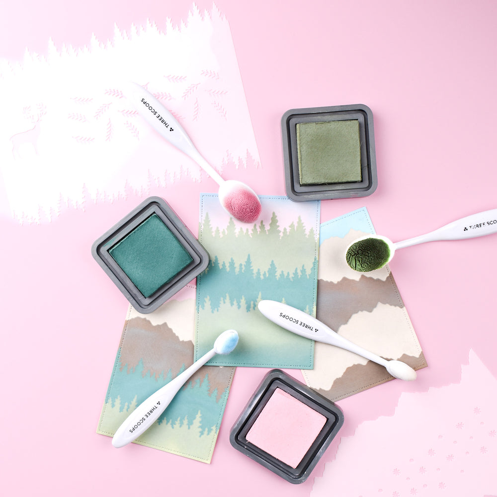 Startpakke Stencil og Oxide - Træer & Bjerge