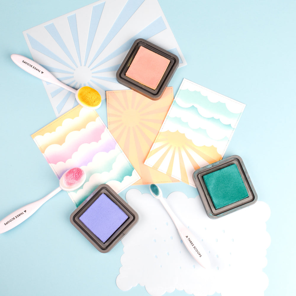 Startpakke Stencil og Oxide - Solstråler & Skyer