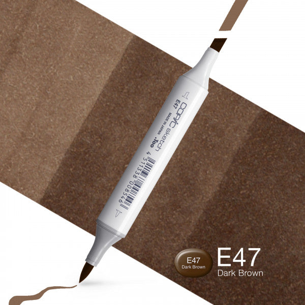 Copic Sketch E47 - Dark Brown