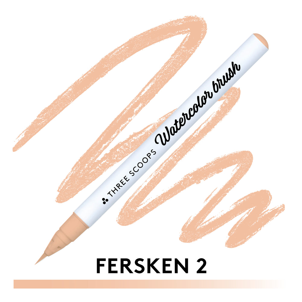 Watercolor brush - Fersken 2