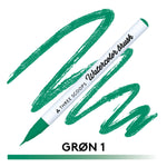 Watercolor brush - Grøn 1