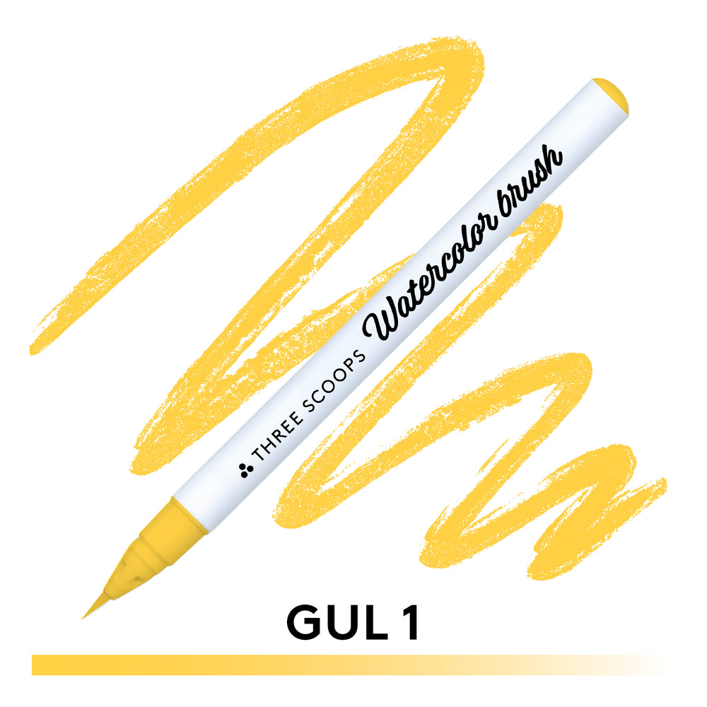 Watercolor brush - Gul 1