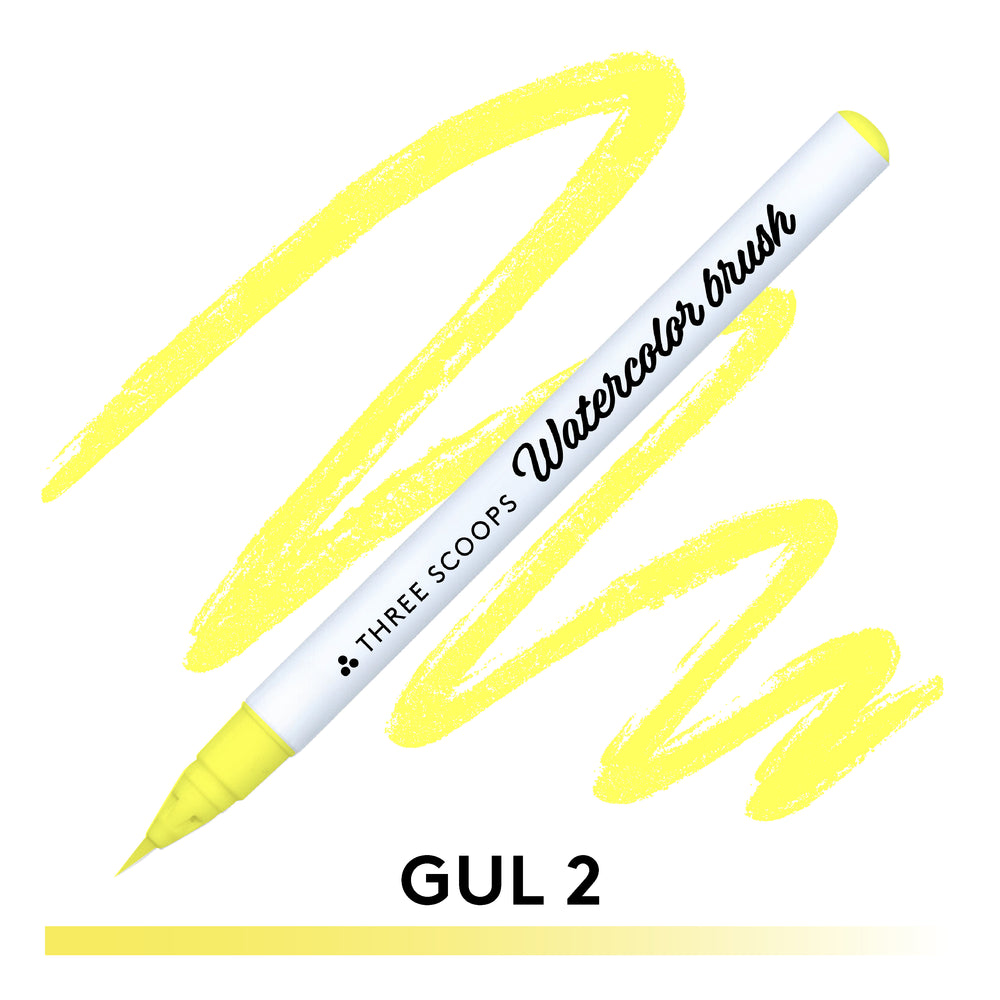 Watercolor brush - Gul 2