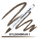 Watercolor brush - Gyldenbrun 1
