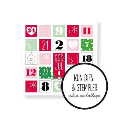 Stempler og dies fra Julekalender 2023