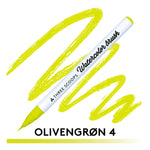 Watercolor brush - Olivengrøn 4