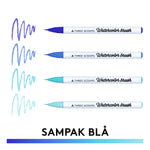 Watercolor brush -  Blå sampak