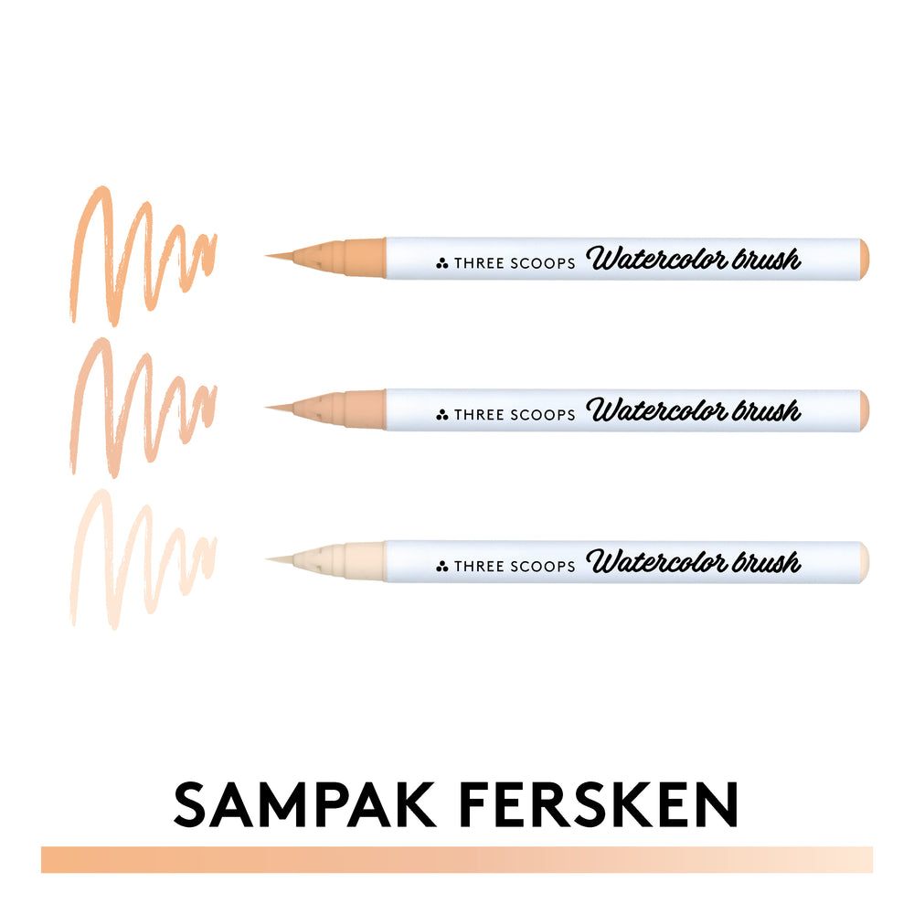 Watercolor brush - Fersken sampak