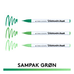 Watercolor brush - Grøn sampak