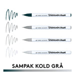 Watercolor brush - Kold grå sampak