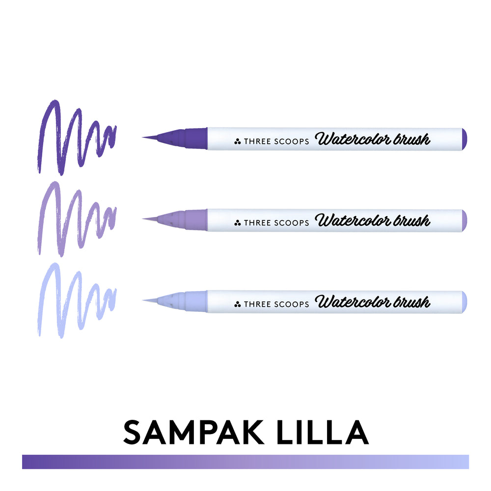 Watercolor brush - Lilla sampak