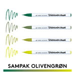 Watercolor brush - Olivengrøn sampak