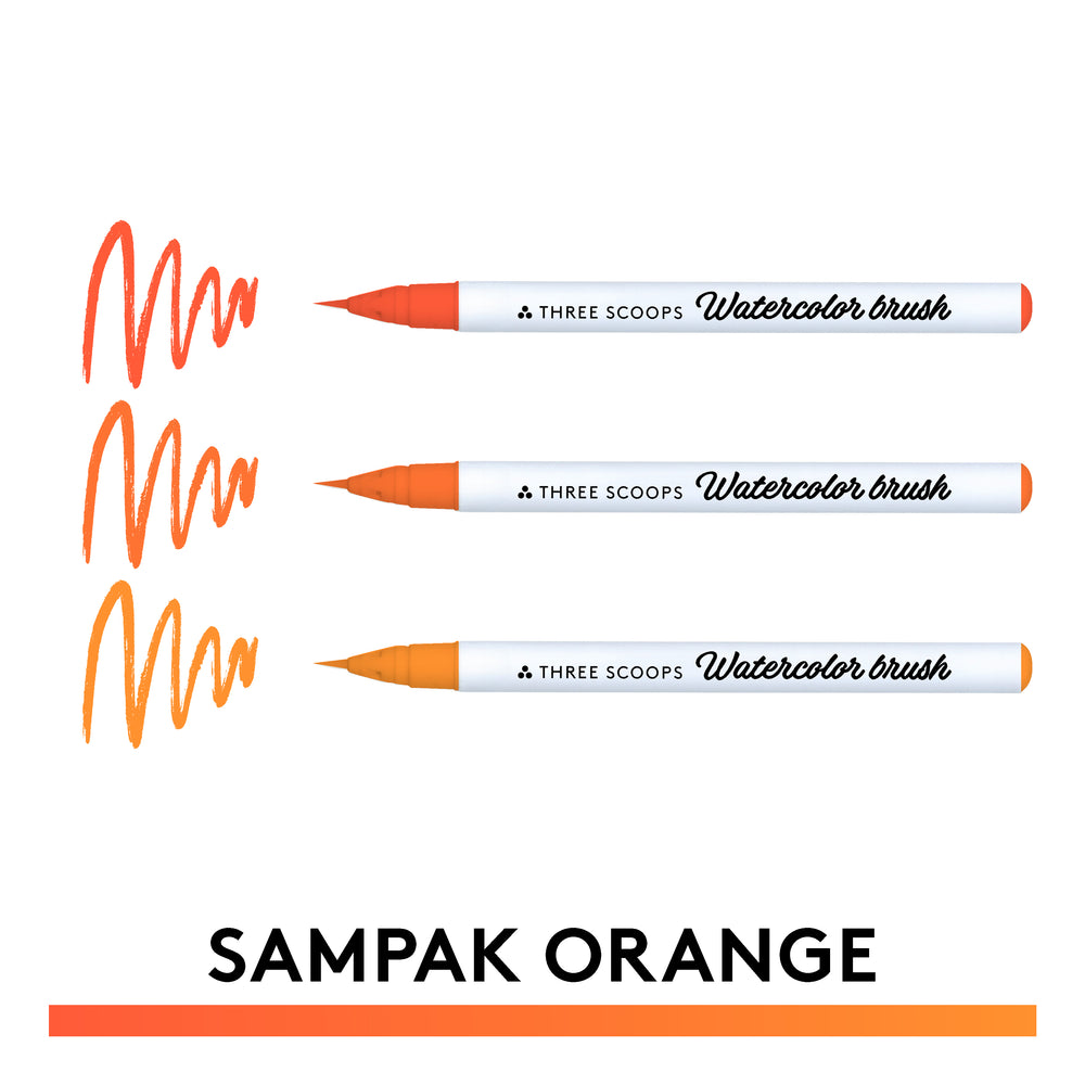 Watercolor brush - Orange sampak