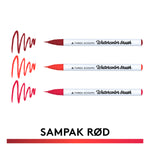 Watercolor brush - Rød sampak