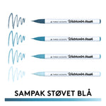 Watercolor brush -  Støvet blå sampak