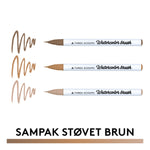 Watercolor brush - Støvet brun sampak