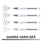 Watercolor brush - Varm grå sampak