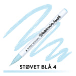 Watercolor brush - Støvet blå 4