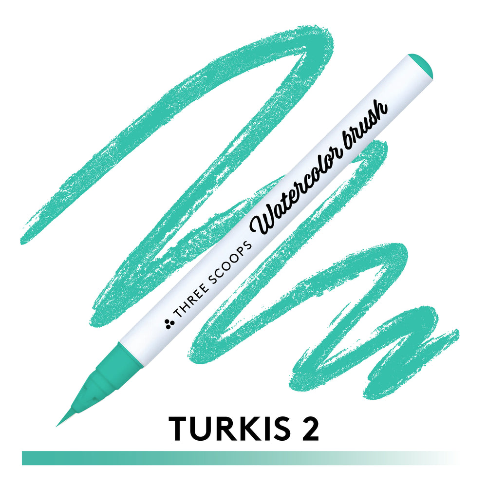 Watercolor brush - Turkis 2