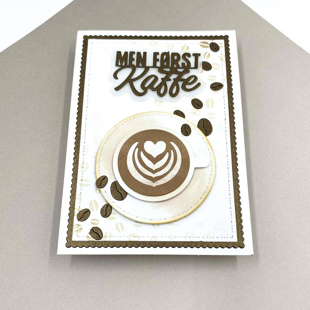 Kaffekop med latteart die