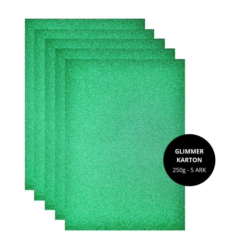 Glimmerkarton - grøn