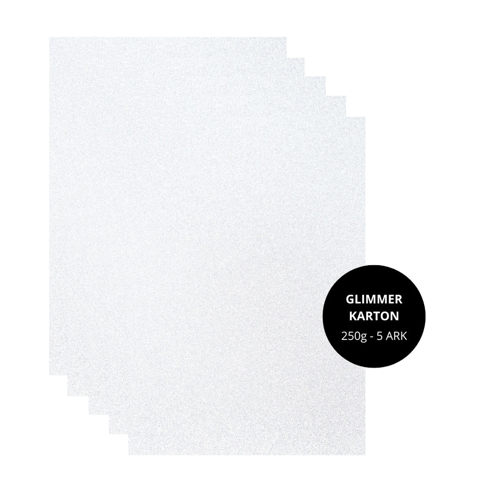 Glimmerkarton - sølv