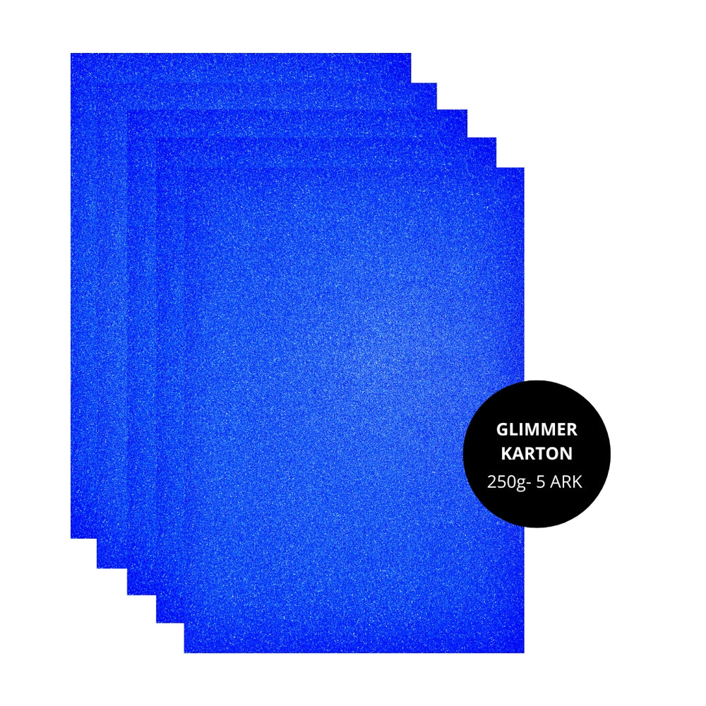 Glimmerkarton - blå