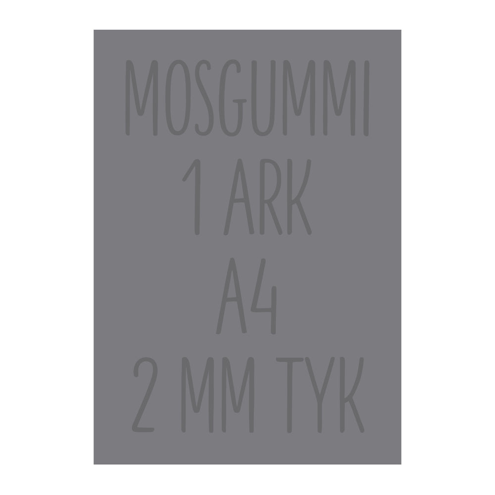 Grå mosgummi A4 (1 ark)