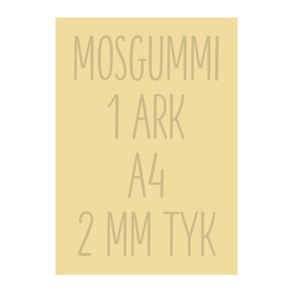 Lysegul mosgummi A4 (1 ark)