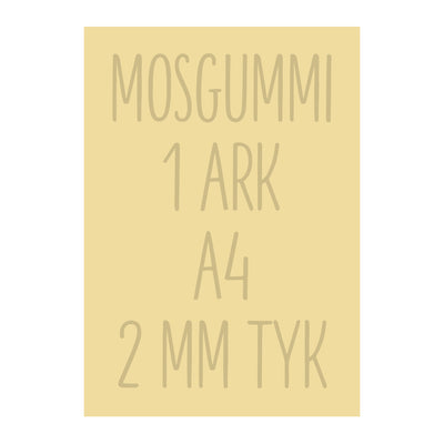 Lysegul mosgummi A4 (1 ark)