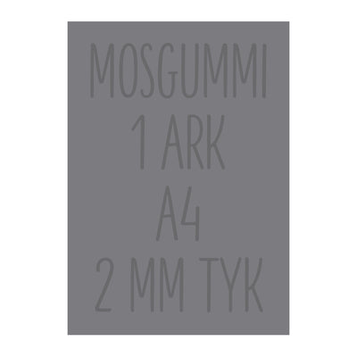 Grå mosgummi A4 (1 ark)