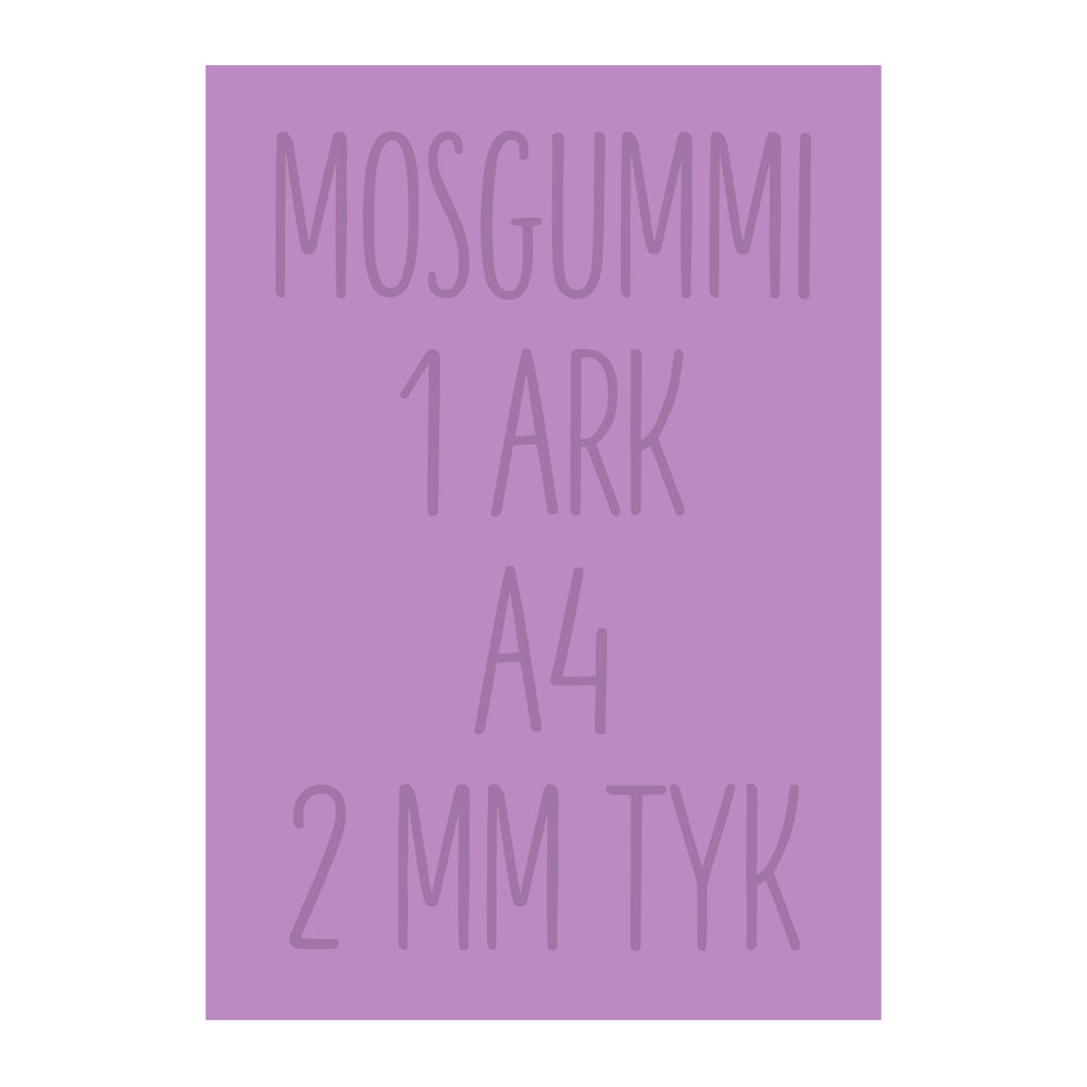 Lilla mosgummi A4 (1 ark)