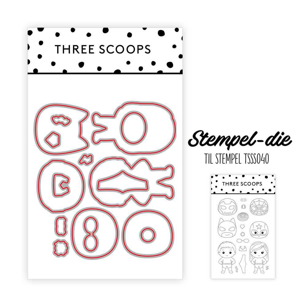 Stempel-die: Superhelte - dreng & pige