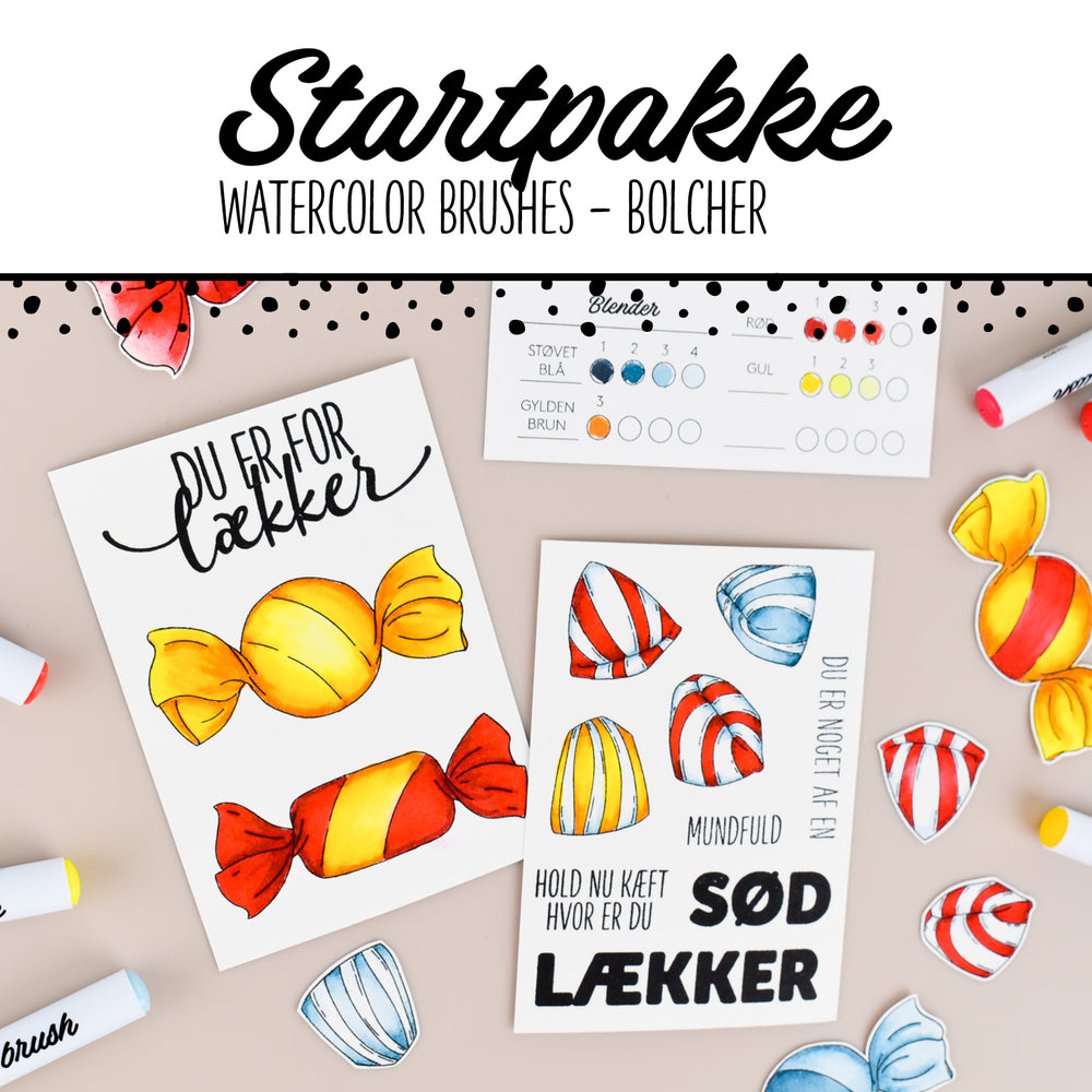 Startpakke - Watercolor brushes bolcher