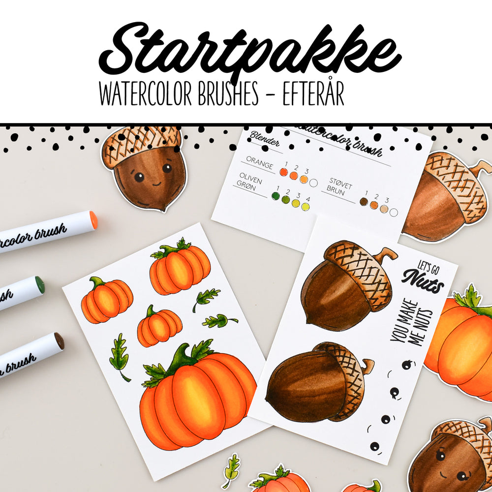Startpakke - Watercolor brushes efterår