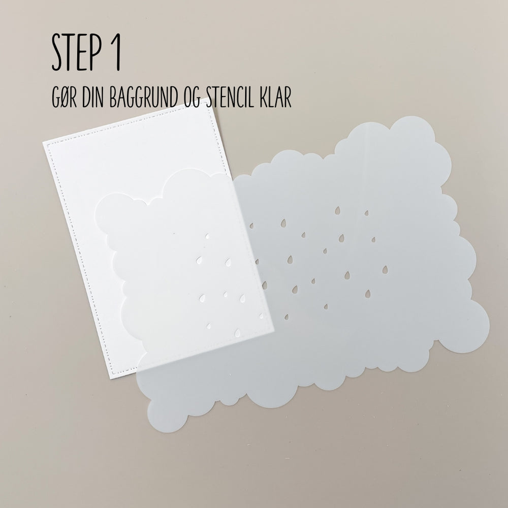 Stencil skyer & regn