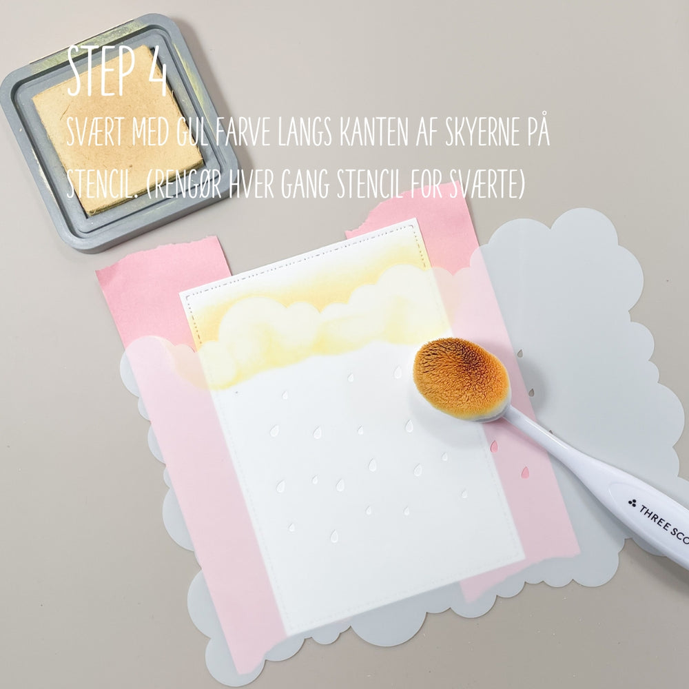 Stencil skyer & regn