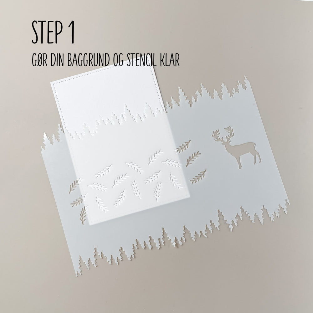 Startpakke Stencil og Oxide - Træer & Bjerge
