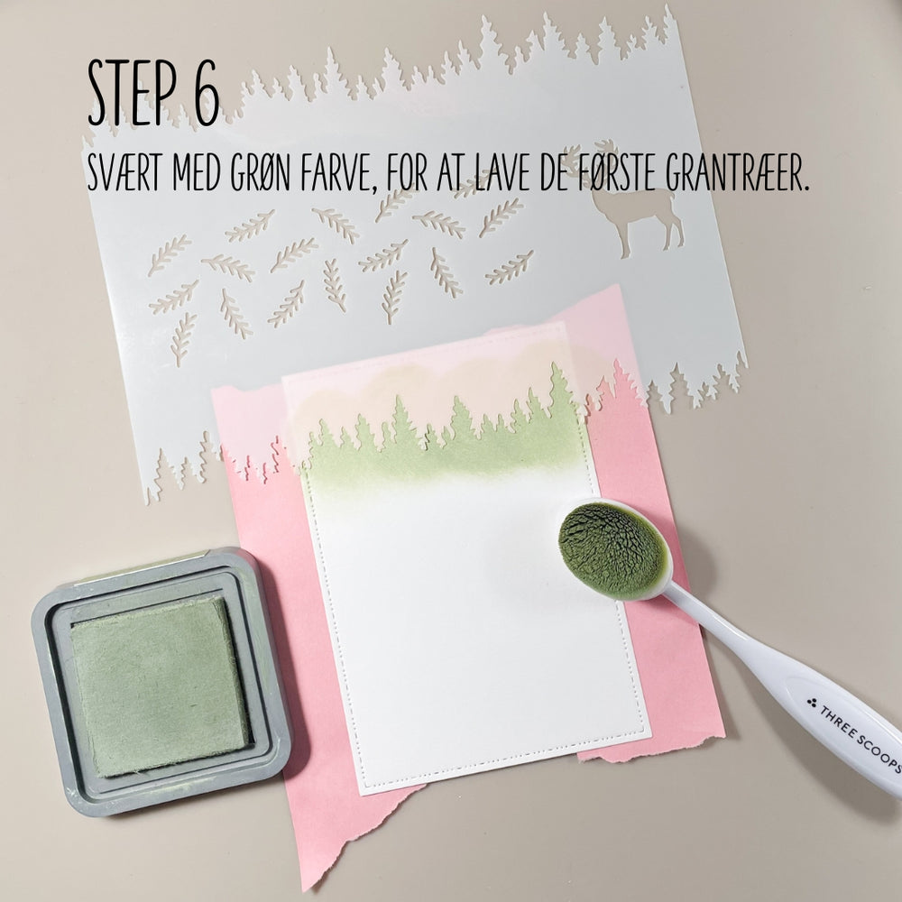 Startpakke Stencil og Oxide - Træer & Bjerge