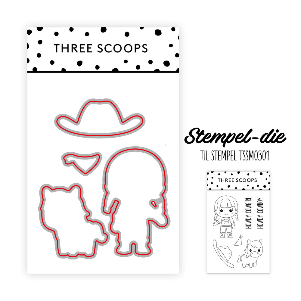 Stempel-die: Bondepige – Cowgirl