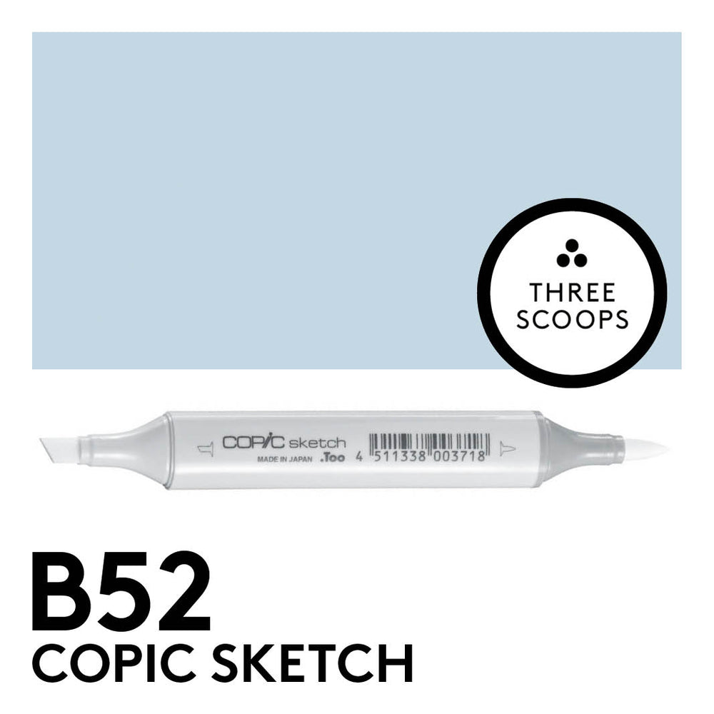 Copic Sketch B52 - Soft Greenish Blue